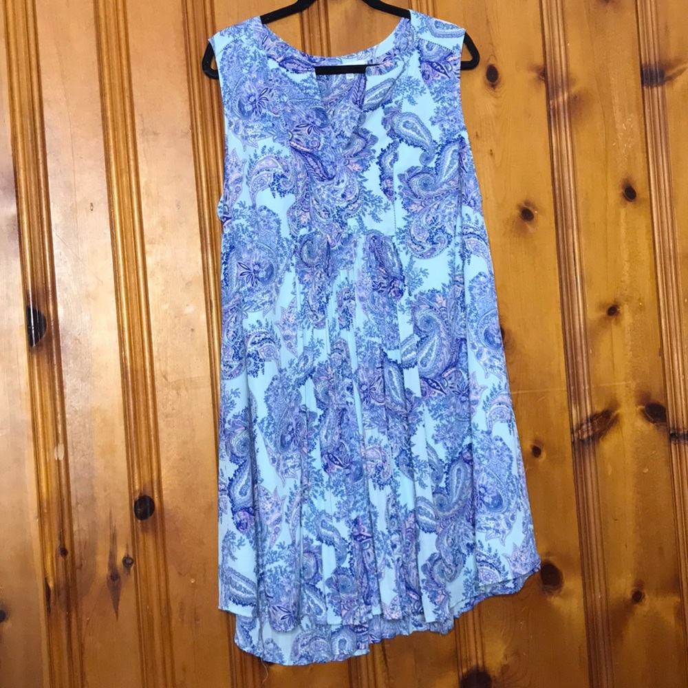 Blue paisley Easter dress